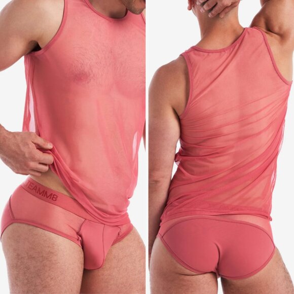 Teamm8 - Score Sheer Tank and Brief Set - Baroque Rose (M) - PRICE FIRM - Picture 2 of 10